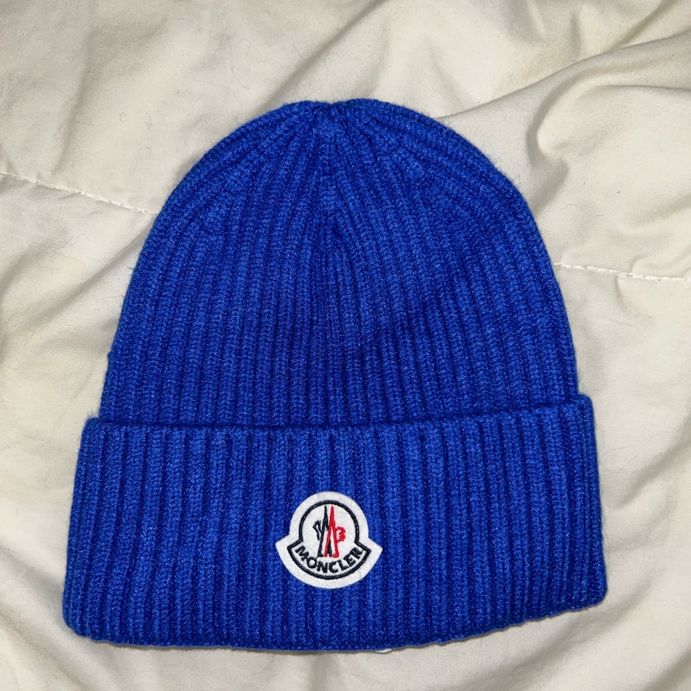 Blue Moncler beanie